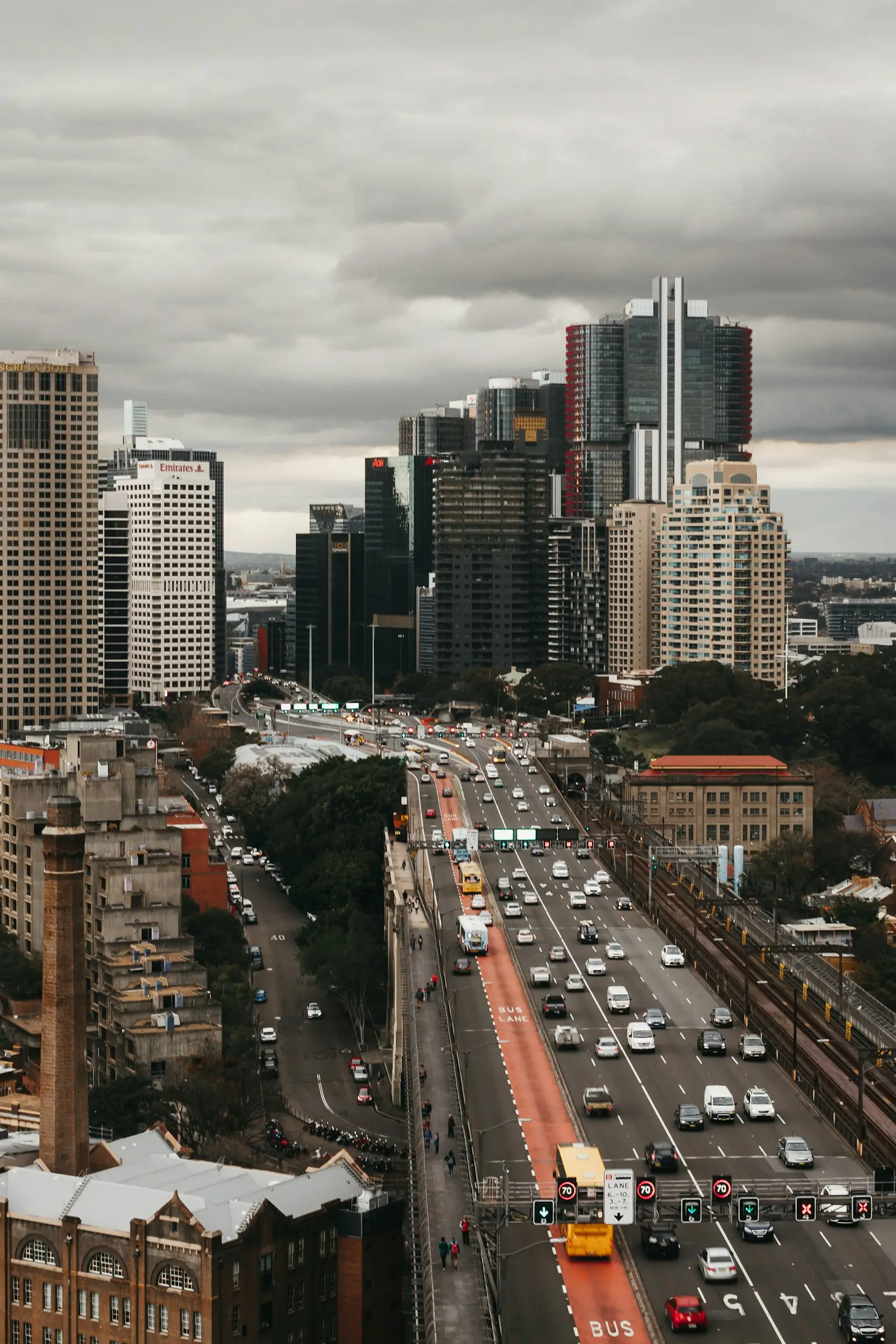 Aerial view of Sydney city and its surrounding suburbs